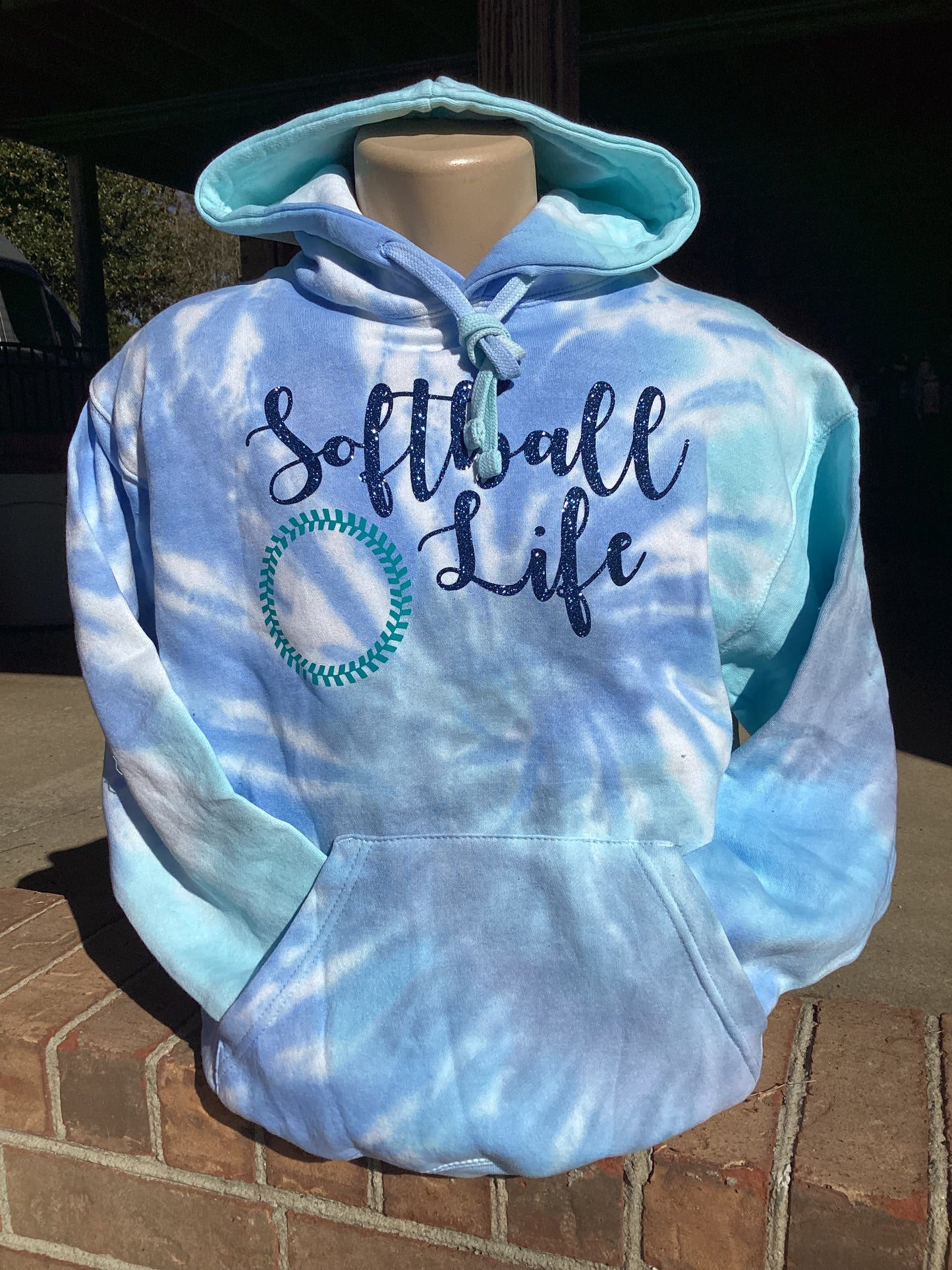 Tie-Dye Hoodie/ Lagoon Blue