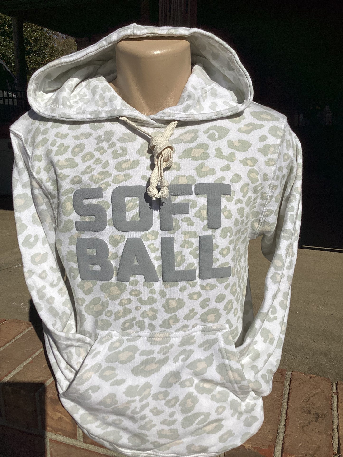 Women’s Puff Print Softball Fleece Hooded Sweatshirt