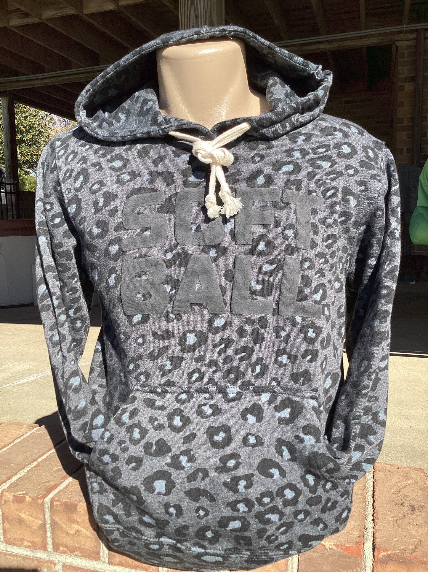 Women’s Puff Print Softball Fleece Hooded Sweatshirt