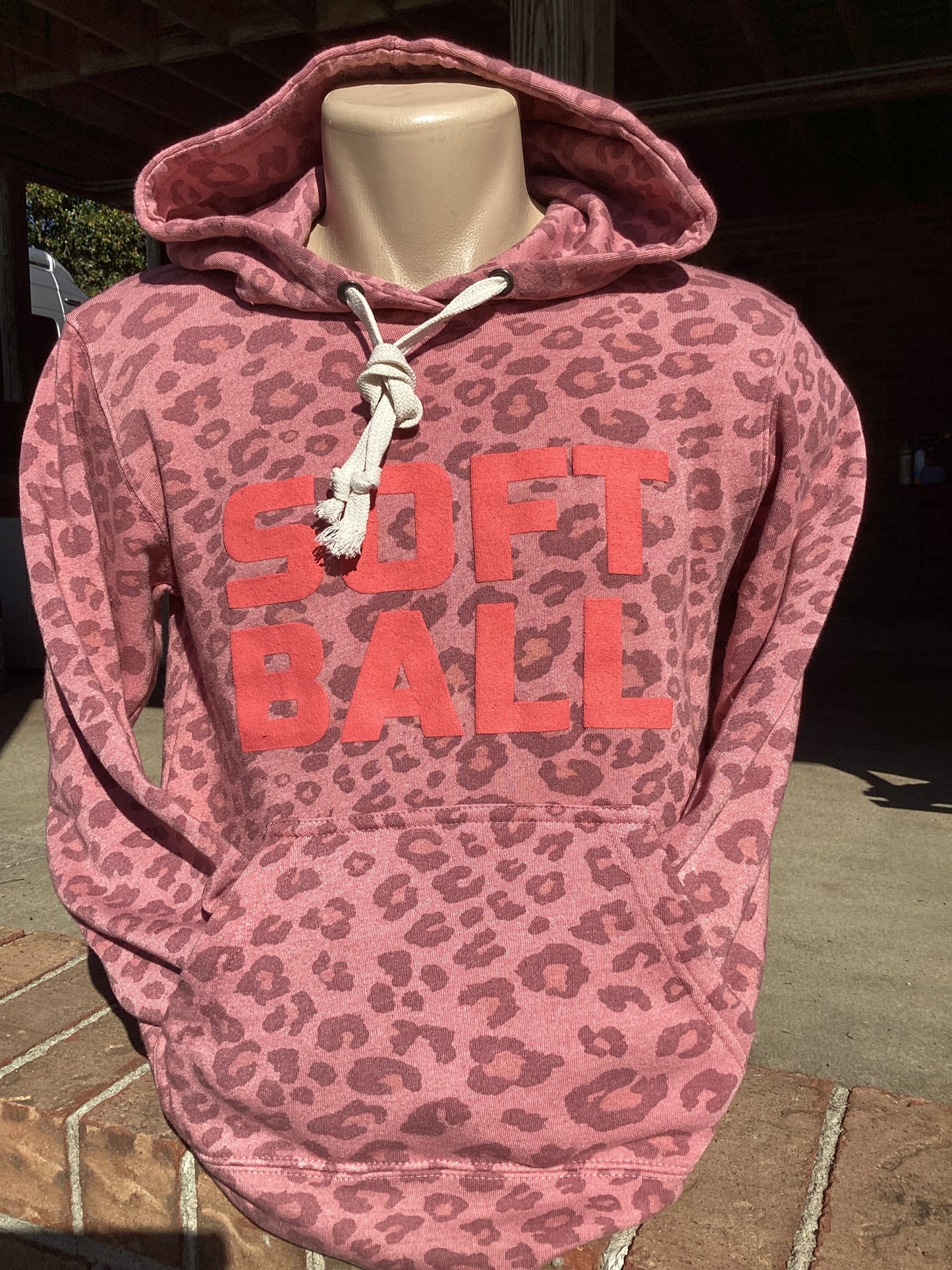 Women’s Puff Print Softball Fleece Hooded Sweatshirt
