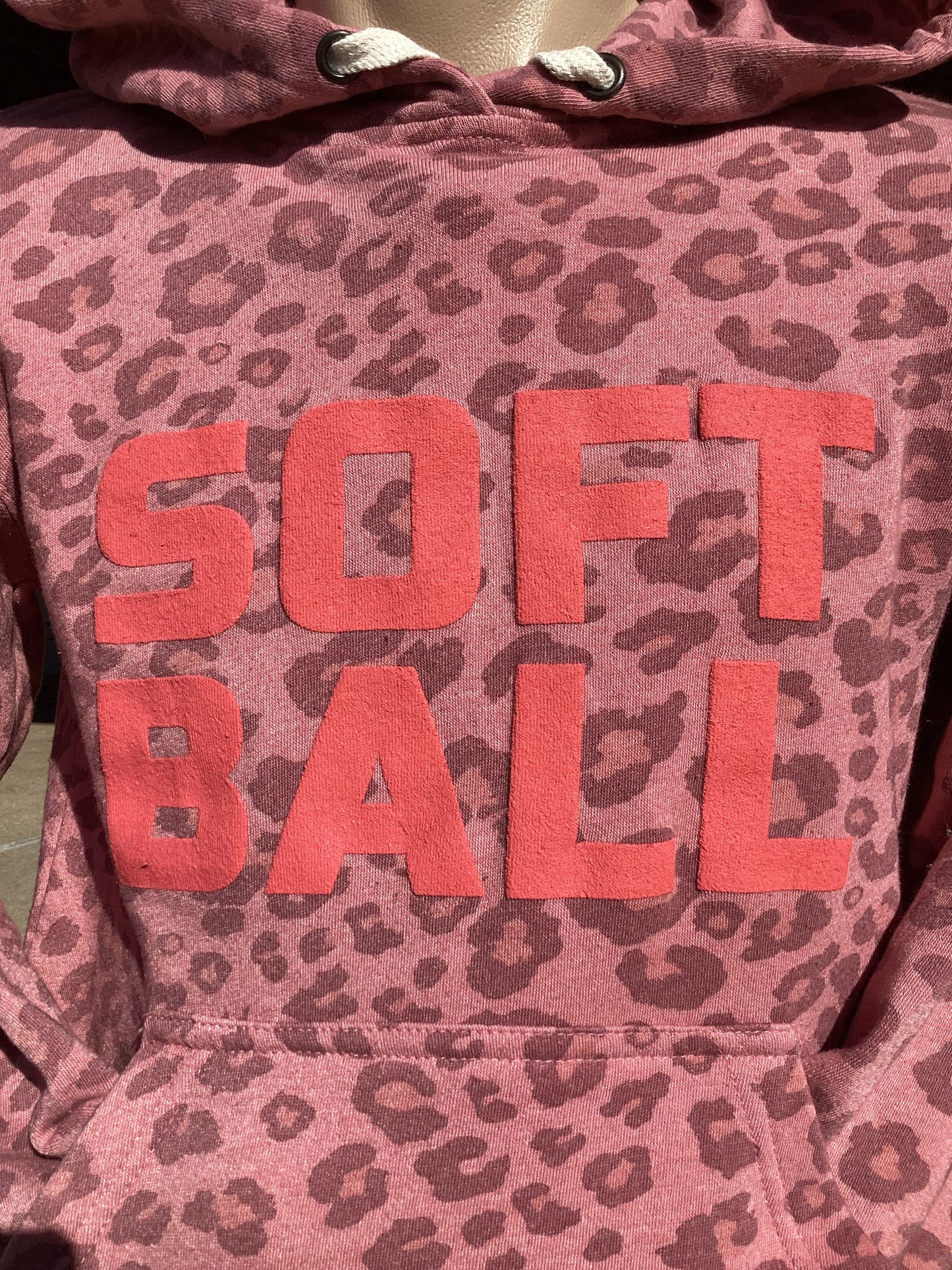 Women’s Puff Print Softball Fleece Hooded Sweatshirt