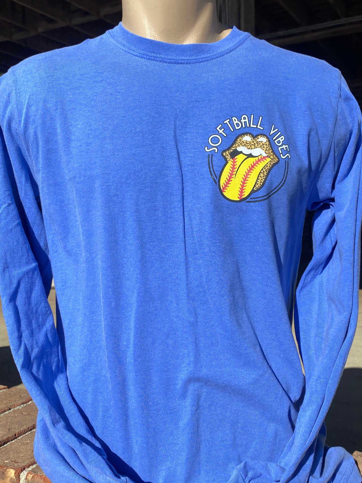 Rolling Stones Softball Long Sleeve Tee