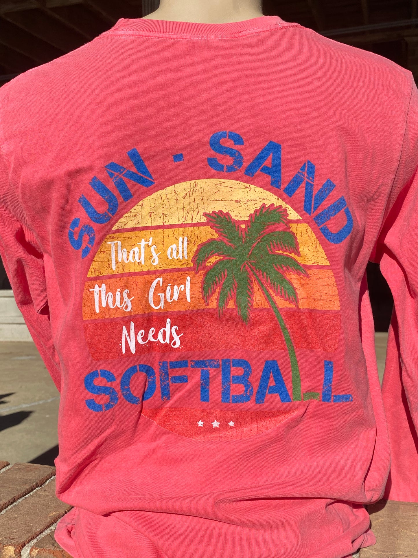 Sun Sand Softball Long Sleeve Tee