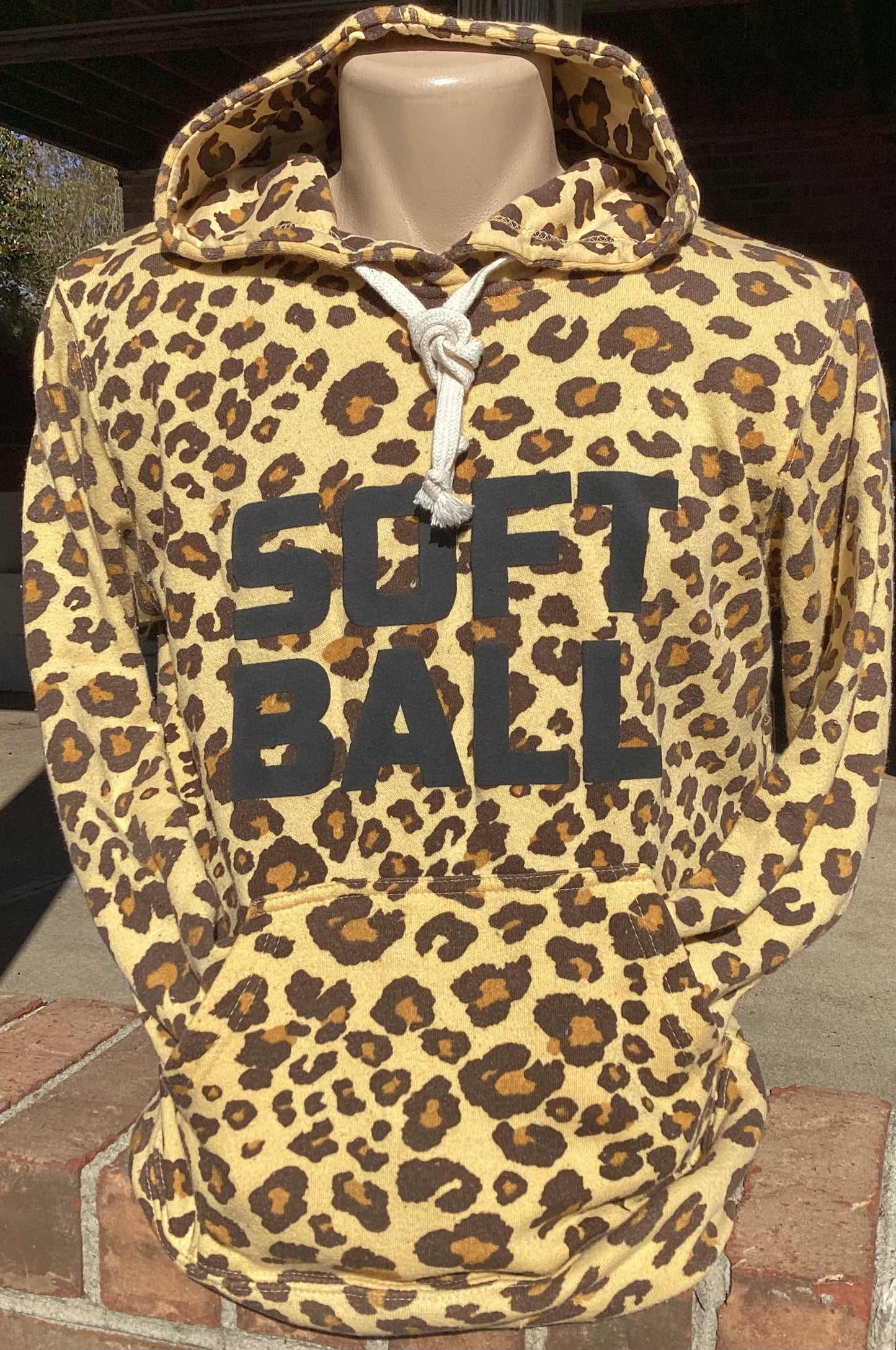 Women’s Puff Print Softball Fleece Hooded Sweatshirt