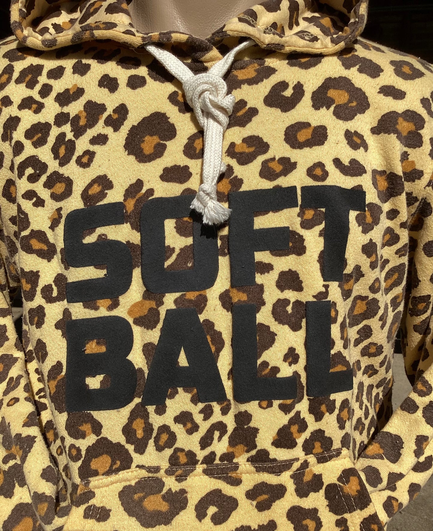 Women’s Puff Print Softball Fleece Hooded Sweatshirt